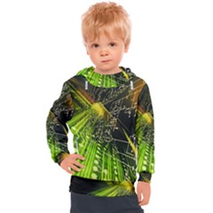 Machine Technology Circuit Electronic Computer Technics Detail Psychedelic Abstract Pattern Kids  Hooded Pullover