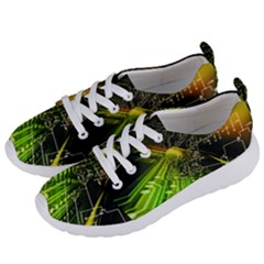 Machine Technology Circuit Electronic Computer Technics Detail Psychedelic Abstract Pattern Women s Lightweight Sports Shoes