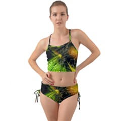 Machine Technology Circuit Electronic Computer Technics Detail Psychedelic Abstract Pattern Mini Tank Bikini Set