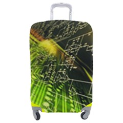 Machine Technology Circuit Electronic Computer Technics Detail Psychedelic Abstract Pattern Luggage Cover (Medium)