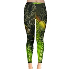 Machine Technology Circuit Electronic Computer Technics Detail Psychedelic Abstract Pattern Inside Out Leggings