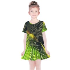 Machine Technology Circuit Electronic Computer Technics Detail Psychedelic Abstract Pattern Kids  Simple Cotton Dress