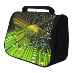 Machine Technology Circuit Electronic Computer Technics Detail Psychedelic Abstract Pattern Full Print Travel Pouch (Small)