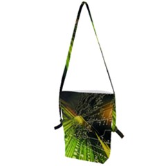 Machine Technology Circuit Electronic Computer Technics Detail Psychedelic Abstract Pattern Folding Shoulder Bag