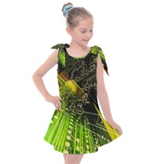 Machine Technology Circuit Electronic Computer Technics Detail Psychedelic Abstract Pattern Kids  Tie Up Tunic Dress by Sarkoni