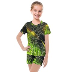 Machine Technology Circuit Electronic Computer Technics Detail Psychedelic Abstract Pattern Kids  Mesh T-Shirt and Shorts Set