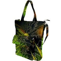 Machine Technology Circuit Electronic Computer Technics Detail Psychedelic Abstract Pattern Shoulder Tote Bag by Sarkoni