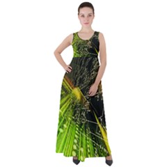 Machine Technology Circuit Electronic Computer Technics Detail Psychedelic Abstract Pattern Empire Waist Velour Maxi Dress