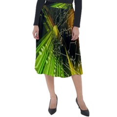 Machine Technology Circuit Electronic Computer Technics Detail Psychedelic Abstract Pattern Classic Velour Midi Skirt 