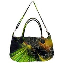 Machine Technology Circuit Electronic Computer Technics Detail Psychedelic Abstract Pattern Removable Strap Handbag