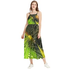 Machine Technology Circuit Electronic Computer Technics Detail Psychedelic Abstract Pattern Boho Sleeveless Summer Dress by Sarkoni