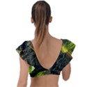 Machine Technology Circuit Electronic Computer Technics Detail Psychedelic Abstract Pattern Plunge Frill Sleeve Bikini Top View2