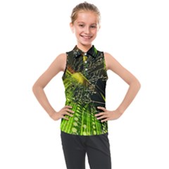 Machine Technology Circuit Electronic Computer Technics Detail Psychedelic Abstract Pattern Kids  Sleeveless Polo T-Shirt