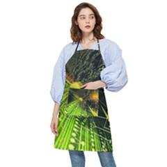 Machine Technology Circuit Electronic Computer Technics Detail Psychedelic Abstract Pattern Pocket Apron