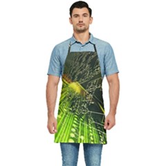 Machine Technology Circuit Electronic Computer Technics Detail Psychedelic Abstract Pattern Kitchen Apron