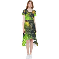 Machine Technology Circuit Electronic Computer Technics Detail Psychedelic Abstract Pattern High Low Boho Dress