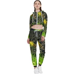 Machine Technology Circuit Electronic Computer Technics Detail Psychedelic Abstract Pattern Cropped Zip Up Lounge Set
