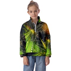 Machine Technology Circuit Electronic Computer Technics Detail Psychedelic Abstract Pattern Kids  Half Zip Hoodie