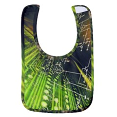 Machine Technology Circuit Electronic Computer Technics Detail Psychedelic Abstract Pattern Baby Bib by Sarkoni