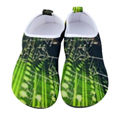 Machine Technology Circuit Electronic Computer Technics Detail Psychedelic Abstract Pattern Men s Sock-Style Water Shoes