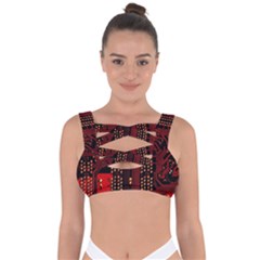 Technology Computer Circuit Bandaged Up Bikini Top