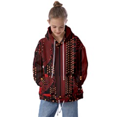 Technology Computer Circuit Kids  Oversized Hoodie by Sarkoni