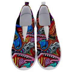 Psychedelic Trippy Hippie  Weird Art No Lace Lightweight Shoes