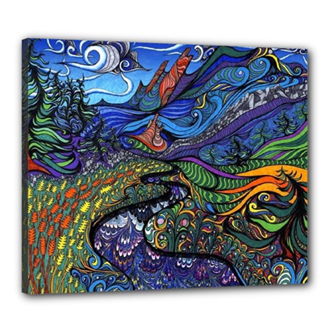 Psychedelic Landscape Canvas 24  x 20  (Stretched)