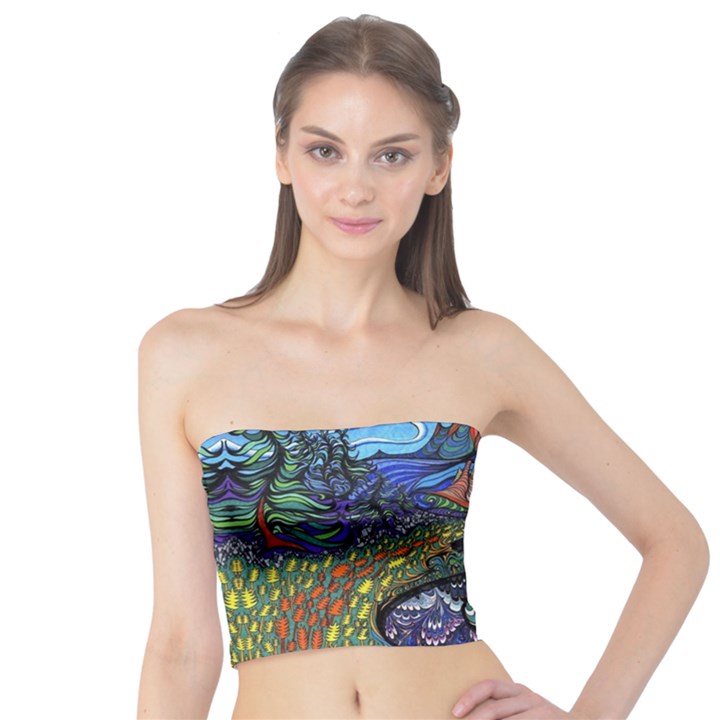 Psychedelic Landscape Tube Top