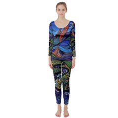 Psychedelic Landscape Long Sleeve Catsuit