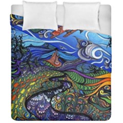 Psychedelic Landscape Duvet Cover Double Side (California King Size)