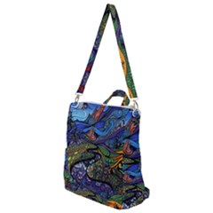 Psychedelic Landscape Crossbody Backpack