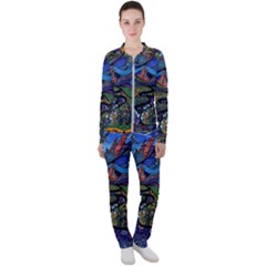 Psychedelic Landscape Casual Jacket and Pants Set