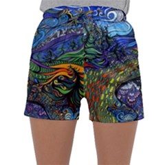 Psychedelic Landscape Sleepwear Shorts