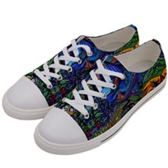 Psychedelic Landscape Women s Low Top Canvas Sneakers