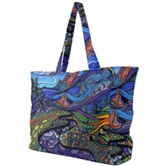 Psychedelic Landscape Simple Shoulder Bag