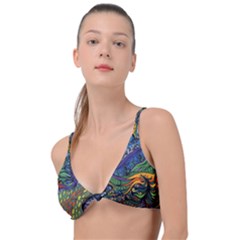 Psychedelic Landscape Knot Up Bikini Top