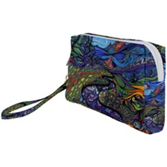 Psychedelic Landscape Wristlet Pouch Bag (Small)
