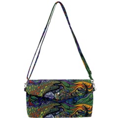 Psychedelic Landscape Removable Strap Clutch Bag