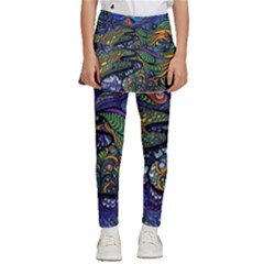 Psychedelic Landscape Kids  Skirted Pants