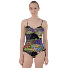 Nature Moon Psychedelic Painting Sweetheart Tankini Set