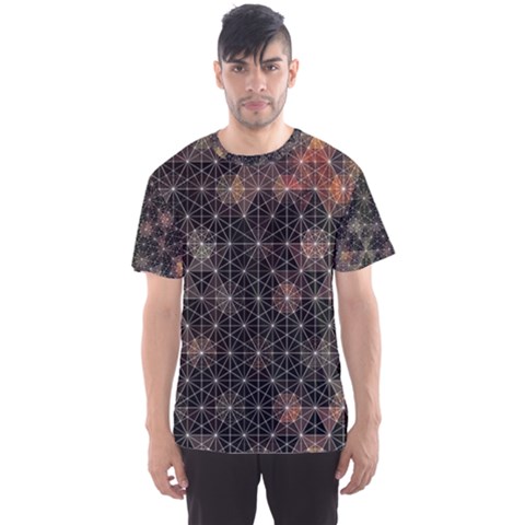 Abstract Psychedelic Geometry Andy Gilmore Sacred Men s Sport Mesh T-shirt by Sarkoni
