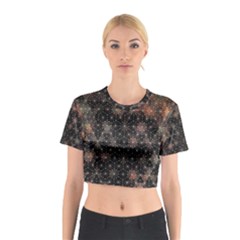 Abstract Psychedelic Geometry Andy Gilmore Sacred Cotton Crop Top by Sarkoni