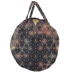 Abstract Psychedelic Geometry Andy Gilmore Sacred Giant Round Zipper Tote