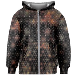 Abstract Psychedelic Geometry Andy Gilmore Sacred Kids  Zipper Hoodie Without Drawstring by Sarkoni