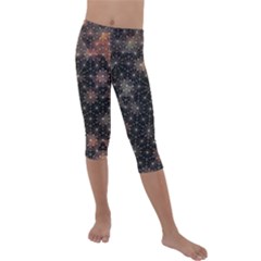 Abstract Psychedelic Geometry Andy Gilmore Sacred Kids  Lightweight Velour Capri Leggings  by Sarkoni