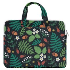 Pattern Forest Leaf Flower Motif Macbook Pro 13  Double Pocket Laptop Bag by Sarkoni