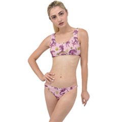 Pink Tigers And Tropical Leaves Patern The Little Details Bikini Set