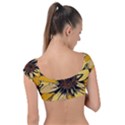 Colorful Seamless Floral Pattern Cap Sleeve Ring Bikini Top View2