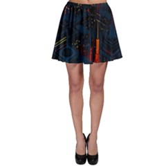 Architecture City Pixel Art Skater Skirt